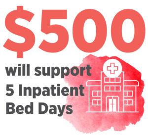 $500 will support 5 Inpatient Bed Days